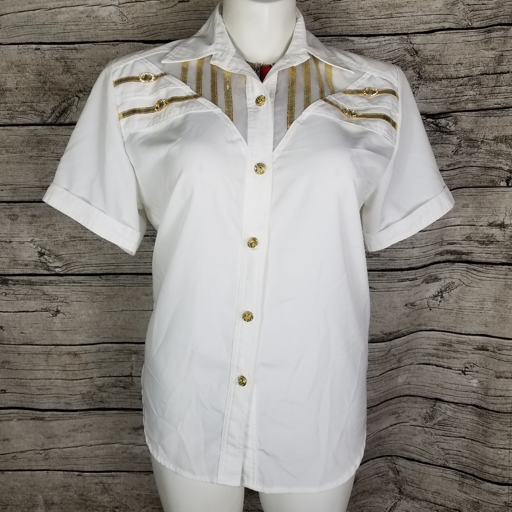 Rio Inc White Blouse Size M.Pit to pit approx: